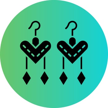 Earings Vector Icon Design