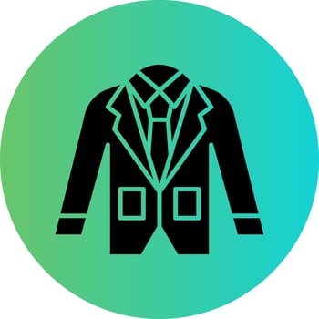 Wedding Men Suit Vector Icon Design