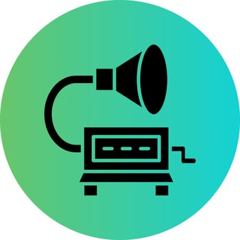 Gramophone Vector Icon Design