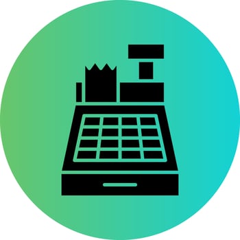 Cashier Machine Vector Icon Design