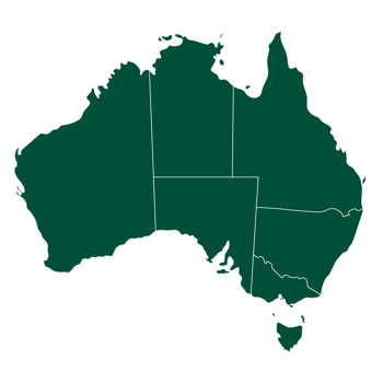 Australia map, green regions map png