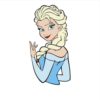 elsa and anna of frozen cartoon vector