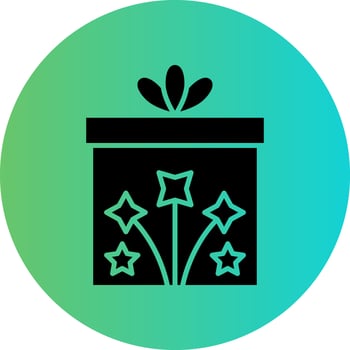 New Year Gift Vector Icon Design