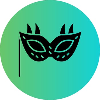 New Year Mask Vector Icon Design
