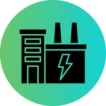Electric Factory Vector Icon Design