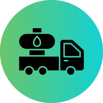 Oil Truck Vector Icon Design