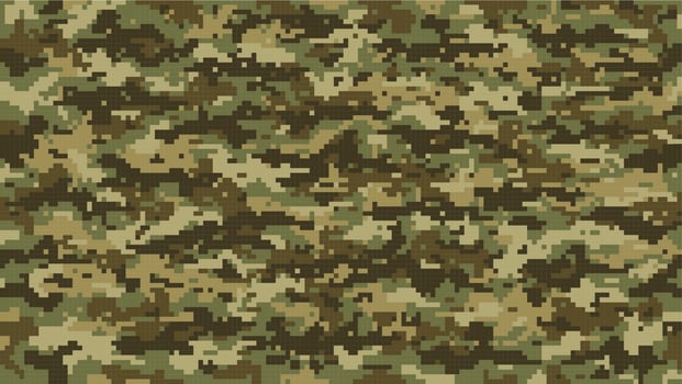Grass ground pixel, military camouflage pattern vector