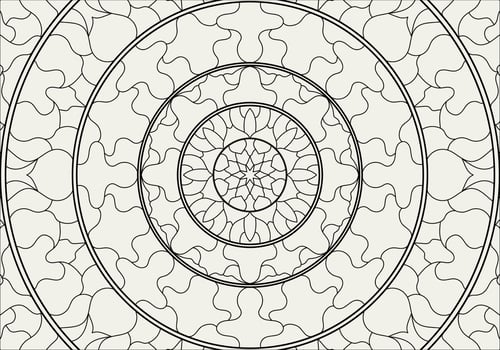 Circular pattern in form of mandala with flower for Henna, Mehndi, tattoo, decoration. Decorative ornament in ethnic oriental style. Outline doodle hand draw vector illustration.