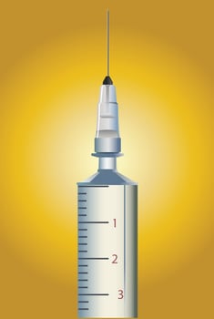 close up syringe illustration vector