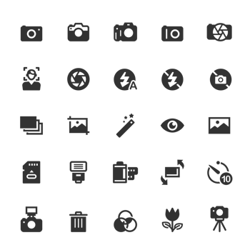 Icon set - camera and photograph png
