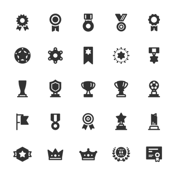 Icon set - trophy and awards png