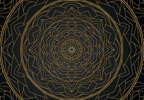 Luxury ornamental mandala design background in gold color vector. Vector islamic background