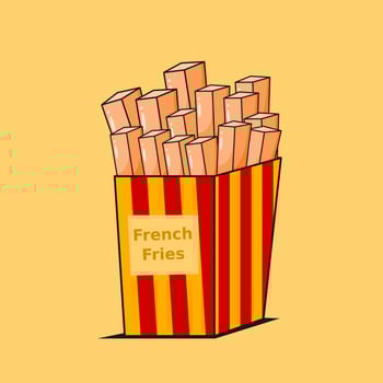 French fries illustration vector