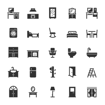 Icon set - Furniture and decor png