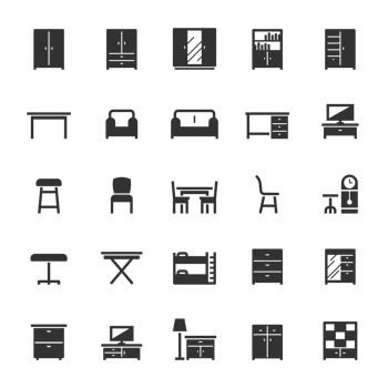 Icon set - Furniture and decor png