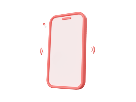 Smartphone mockup 3d cartoon icon isolated on purple background, 3d illustration. png