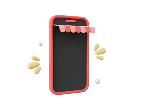 Smartphone mockup 3d cartoon icon isolated on pink background, 3d illustration. png