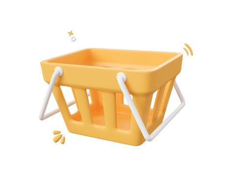 3d cartoon design illustration of Shopping cart on blue background, Shopping online concept. png