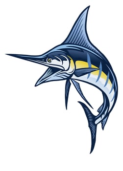 marlin fish mascot vector