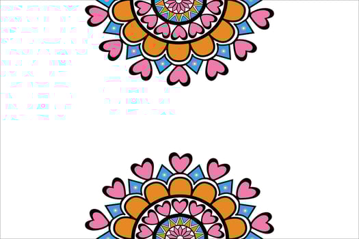 Abstract mandala floral decorative background design vector file. Luxury mandala colorful design.