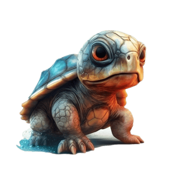Watercolor Baby Turtle png