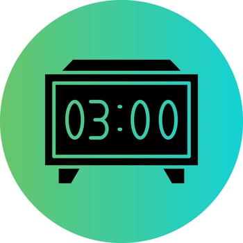 Digital Clock Vector Icon Design