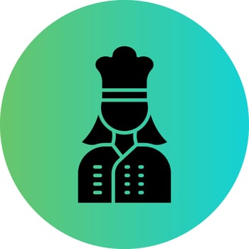 Lady Chef Vector Icon Design