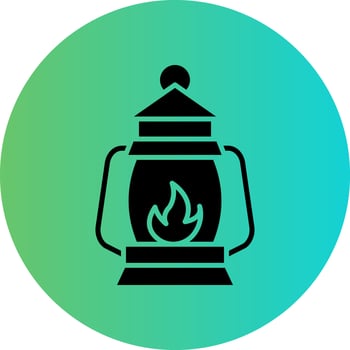 Oil Lamp Vector Icon Design
