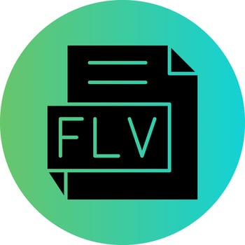 FLV Vector Icon Design