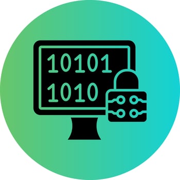 Encrypted Data Vector Icon Design