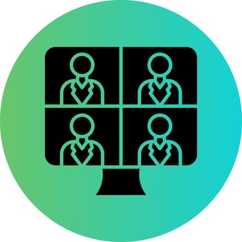Online Meeting Vector Icon Design