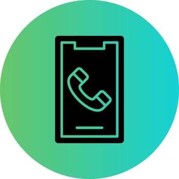 Mobile Call Vector Icon Design