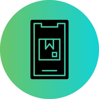 Mobile Delivery Box Vector Icon Design