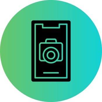 Mobile Camera Vector Icon Design