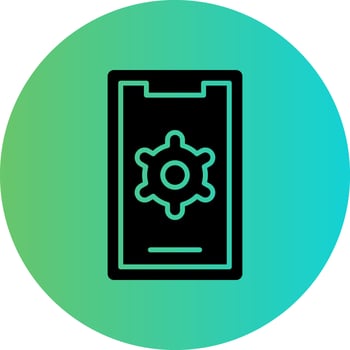 Mobile Settings Vector Icon Design