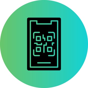 Mobile Qr Code Vector Icon Design