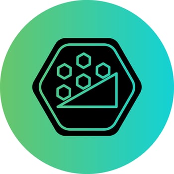 Falling Rocks Vector Icon Design