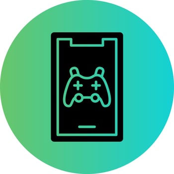 Mobile Gaming Vector Icon Design