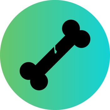 Broken Bone Vector Icon Design