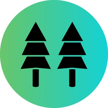 Pine Tree Vector Icon Design