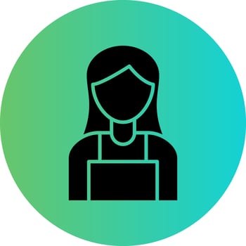 Lady Seller Vector Icon Design