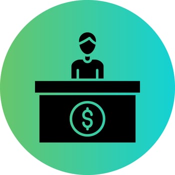 Cash Counter Vector Icon Design