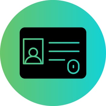 Identification Card Vector Icon Design