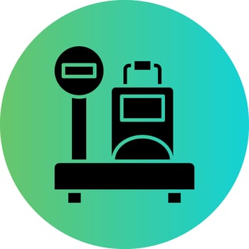Luggage Scale Vector Icon Design