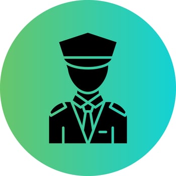 Security Guard Vector Icon Design