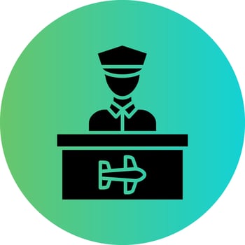 Security Control Vector Icon Design