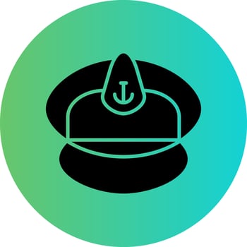 Captain Cap Vector Icon Design