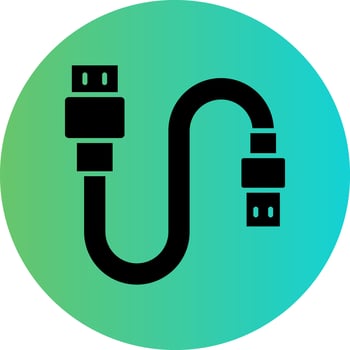 USB Cable Vector Icon Design