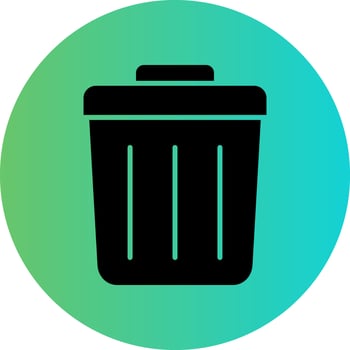 Trash Bin Vector Icon Design