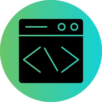 Website Coding Vector Icon Design